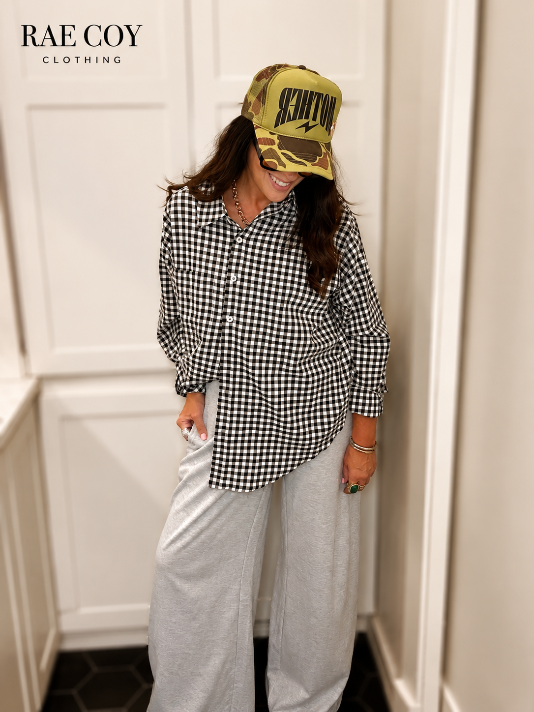 Everyday French Terry Wide Leg Pants - Gray