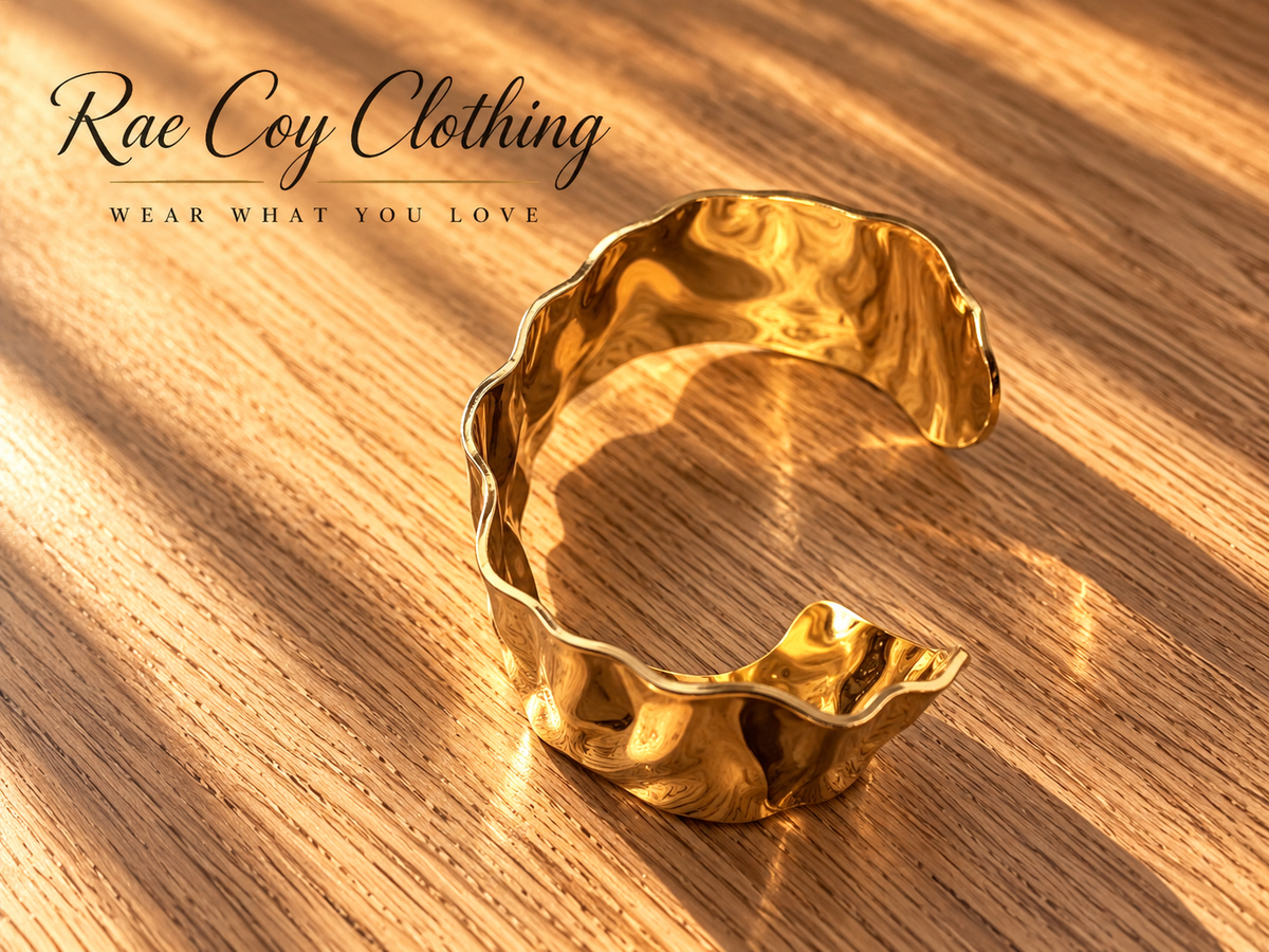Stainless Steel Gold Cuff Bracelet Final Sale
