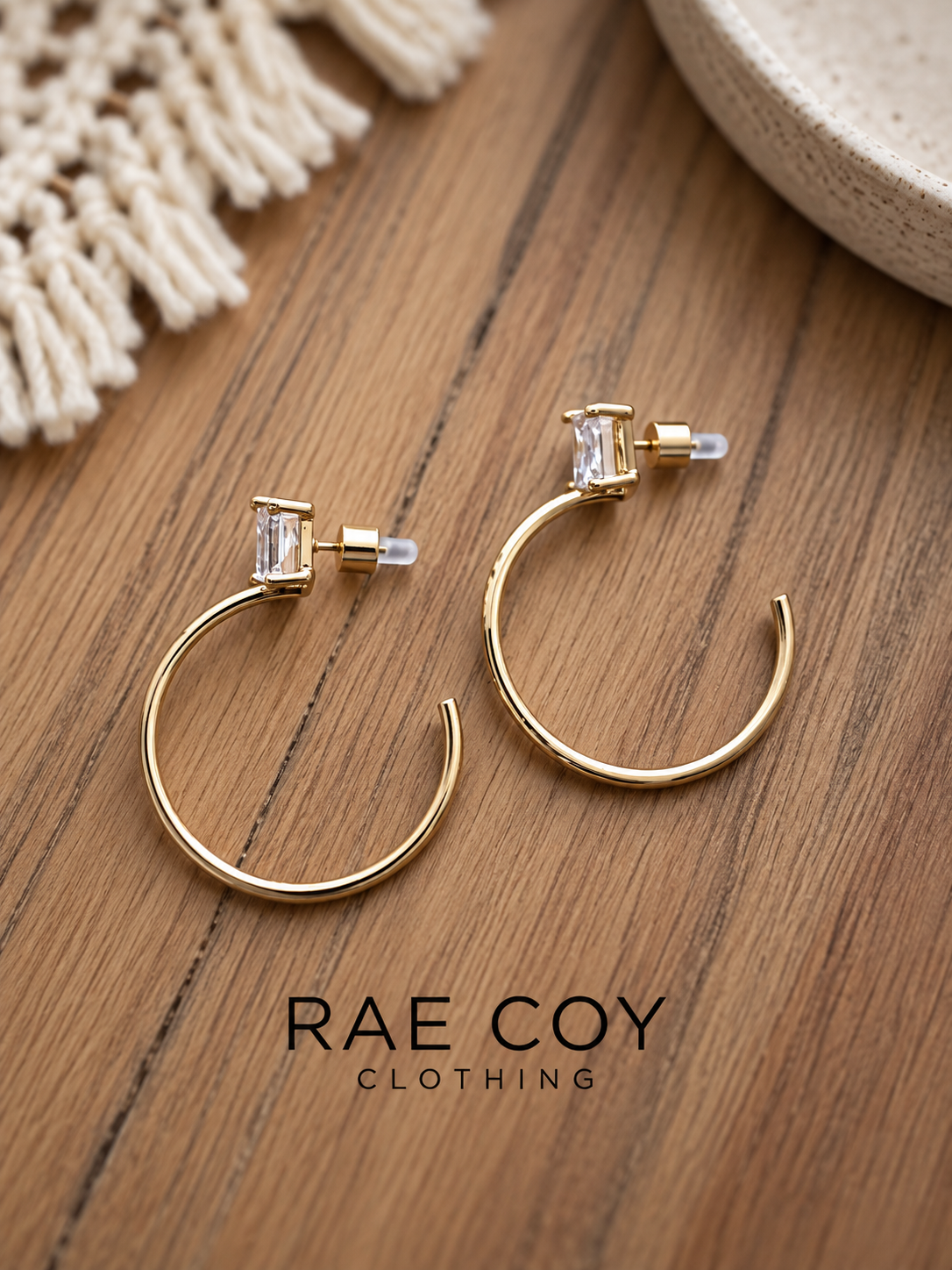 Water resistant Rhinestone Hoops 1.5” - Final Sale