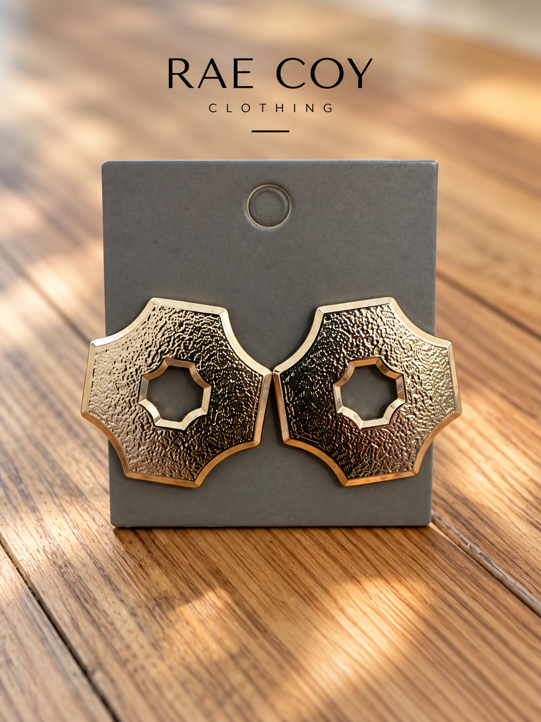 Gold Medallion Earrings - Final Sale