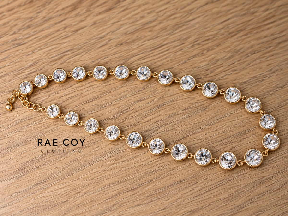 Gold Rhinestone Necklace Final Sale