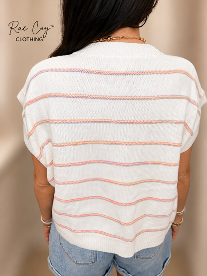 Strawberry Cream Stripe Top
