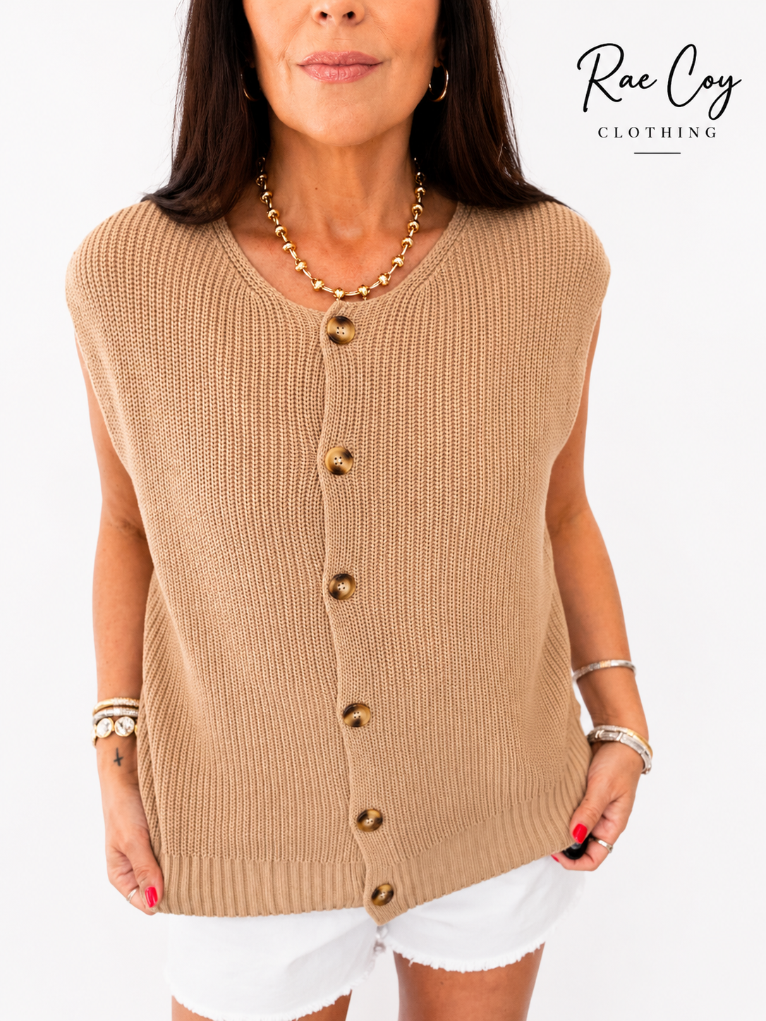 Taupe Sweater Vest