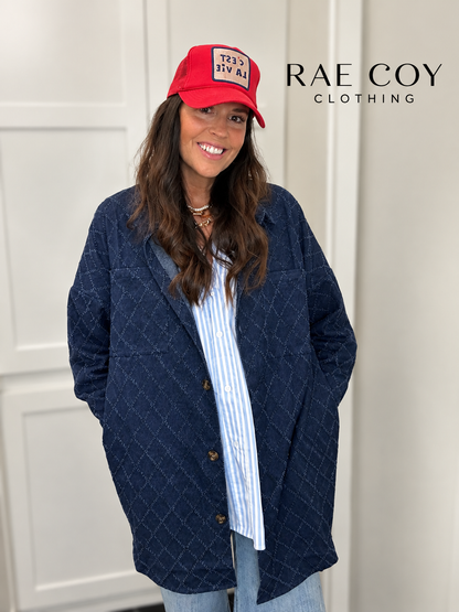 Denim Diamond Shacket