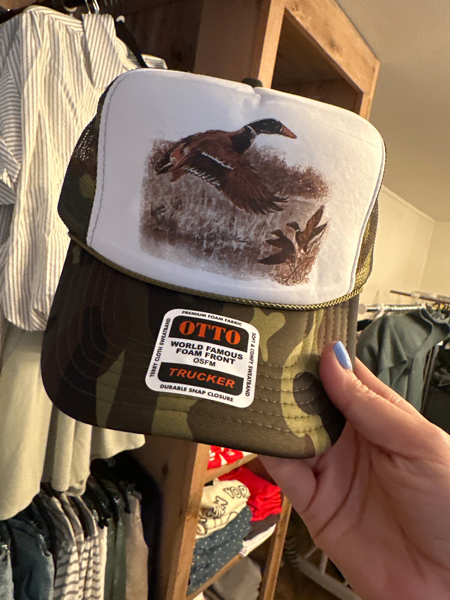 Woodland Camo Duck Hat Final Sale