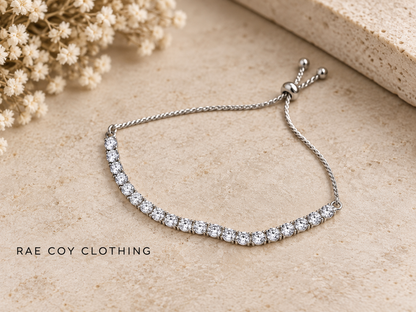 Pave Tennis Cz
Adjustable Bracelet Gold or Silver - Final Sale