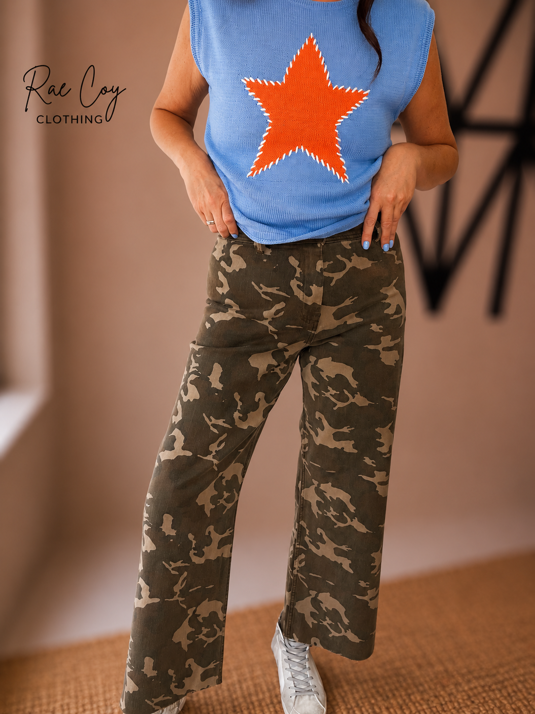 Weekend Camo Wide Leg Pants