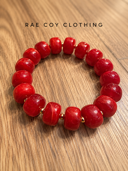 Red Acrylic Bubble Bracelet Final Sale