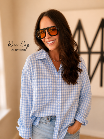Blue Gingham Shirt