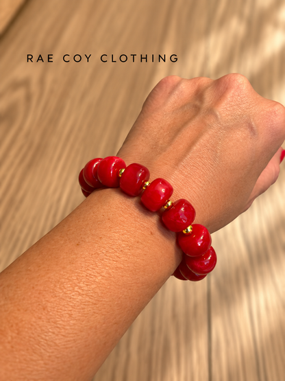 Red Acrylic Bubble Bracelet Final Sale