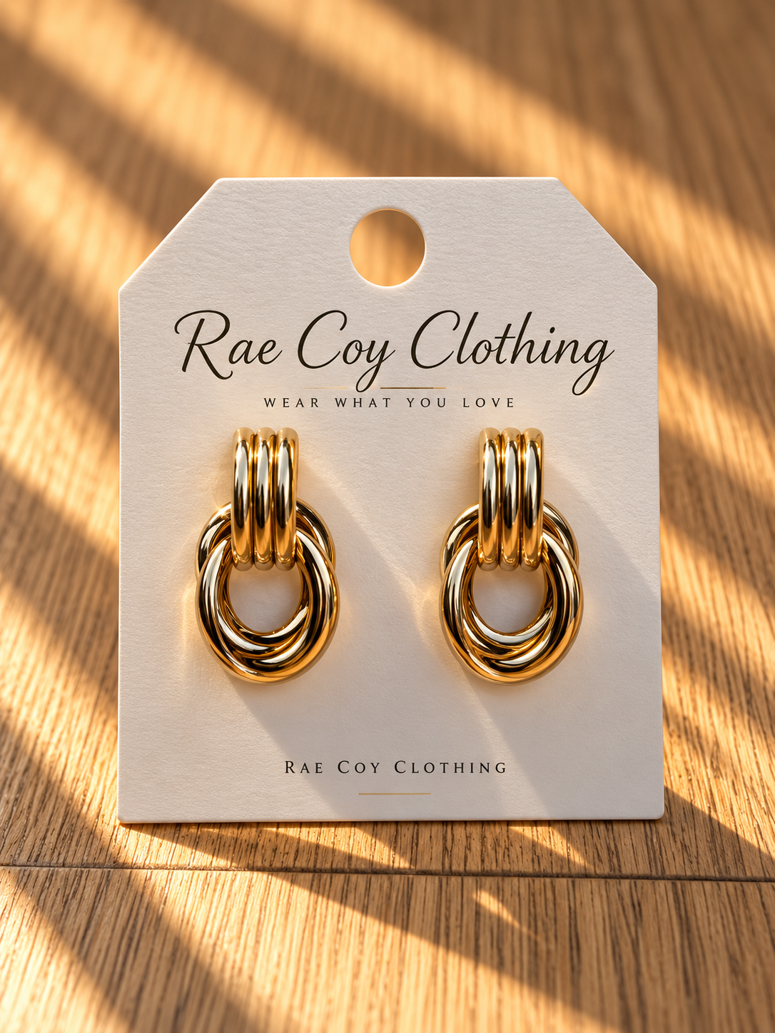 Gold Layers 1 inch Earrings - Final Sale