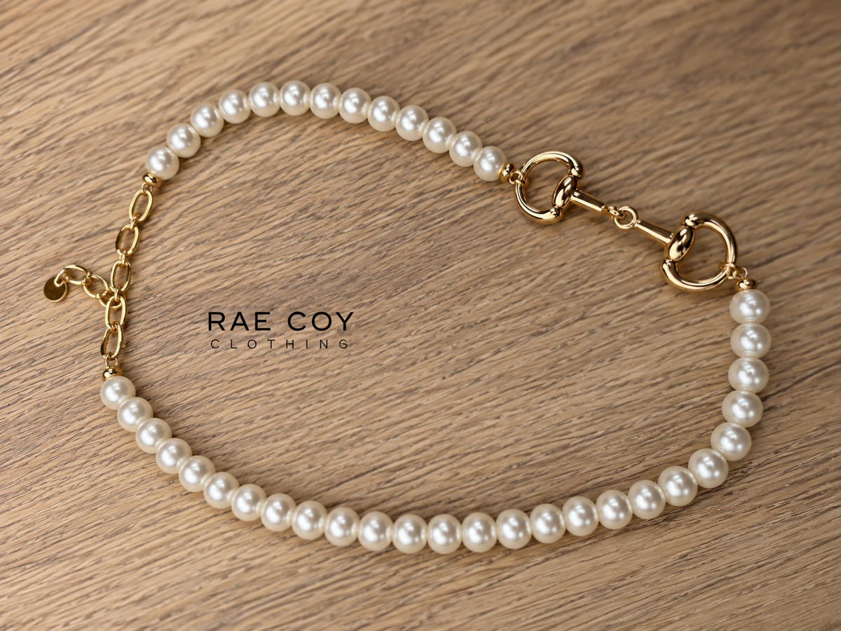 Pearl & Gold Snafflebit Necklace - Final Sale