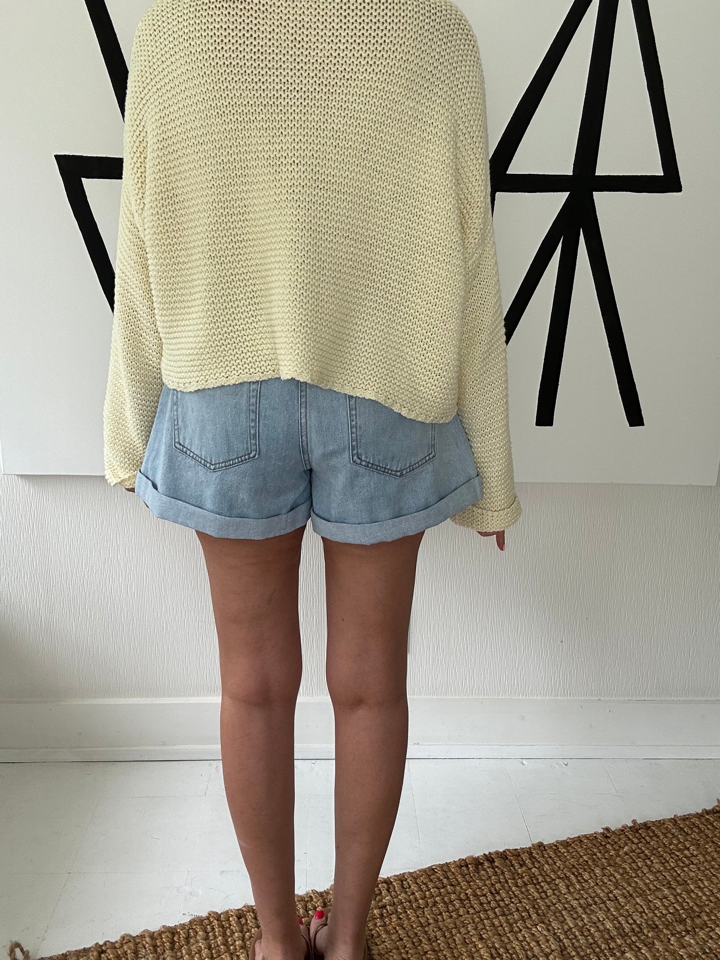 Butter Yellow Open Knit Sweater