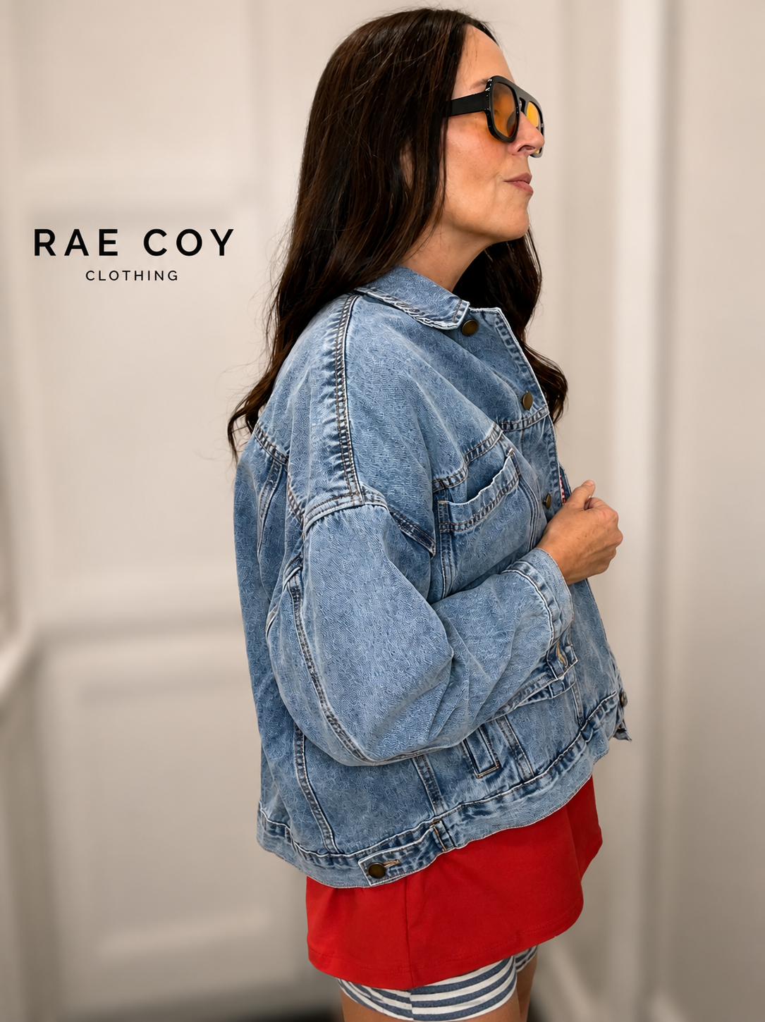 Boxy Opal 100% Cotton Denim Jacket