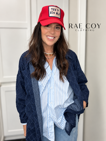 Denim Diamond Shacket