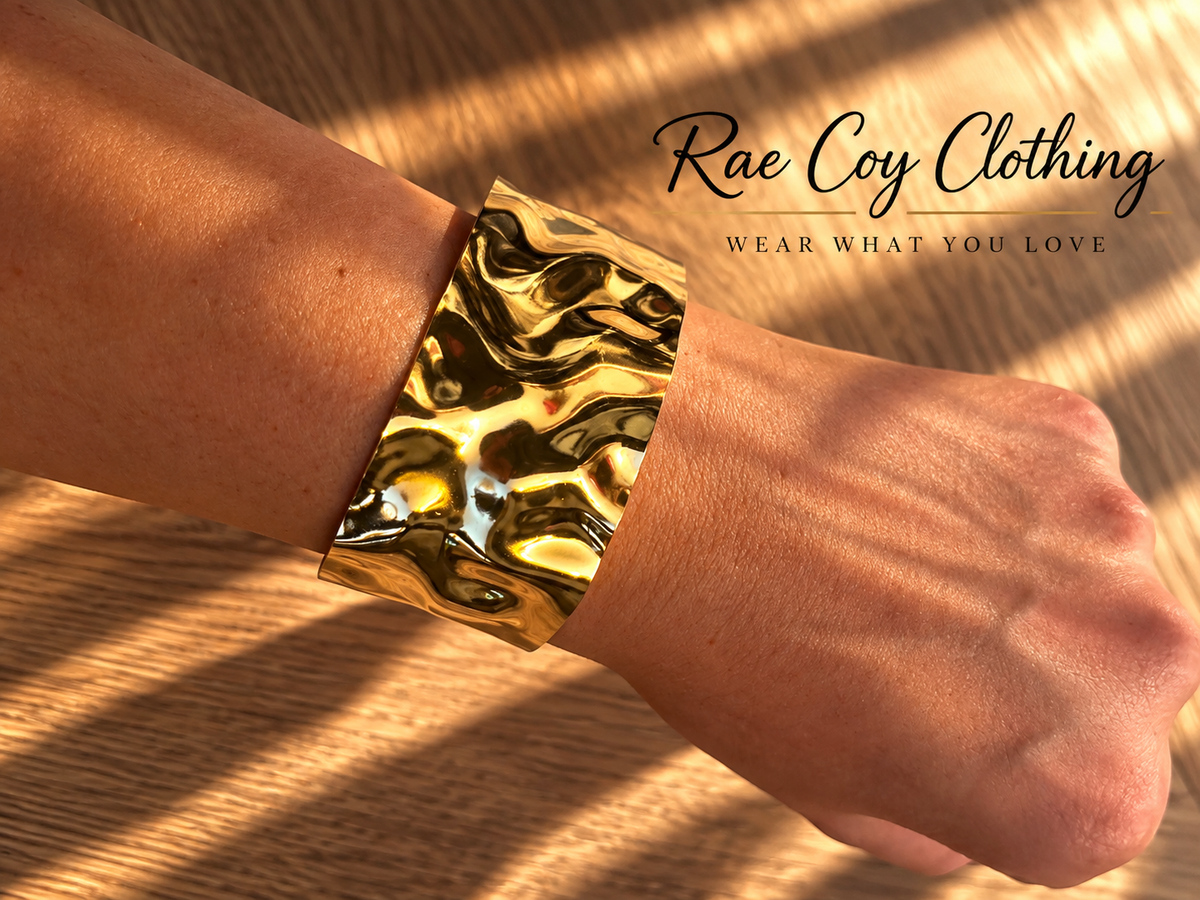 Stainless Steel Gold Cuff Bracelet Final Sale