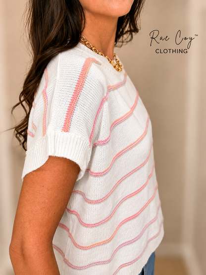 Strawberry Cream Stripe Top