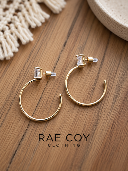 Water resistant Rhinestone Hoops 1.5” - Final Sale