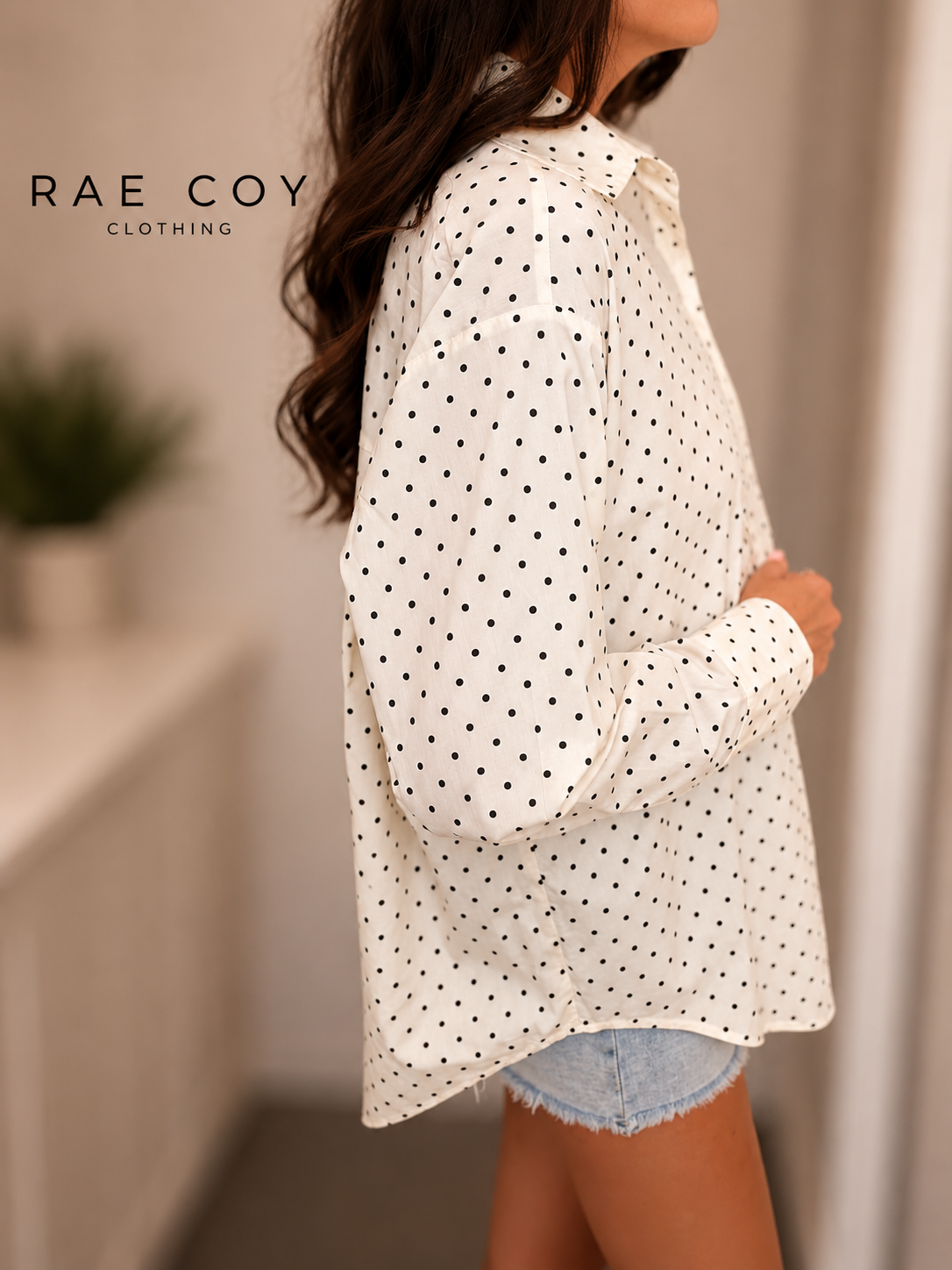 Polka Dot Button Down
