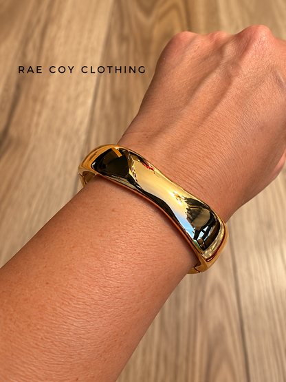 Gold Hinged Bangle Final Sale