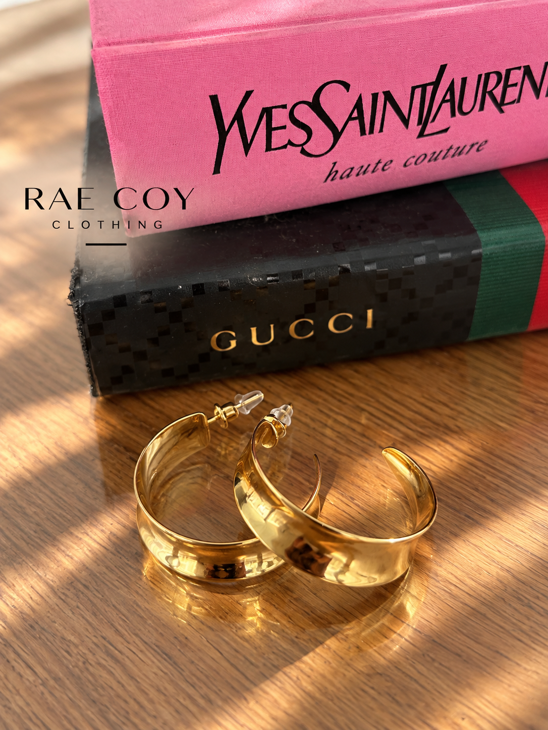 Large Gold Hoops Waterproof- 18K Gold Plated Stainless Steel Water Resistant - Final Sale