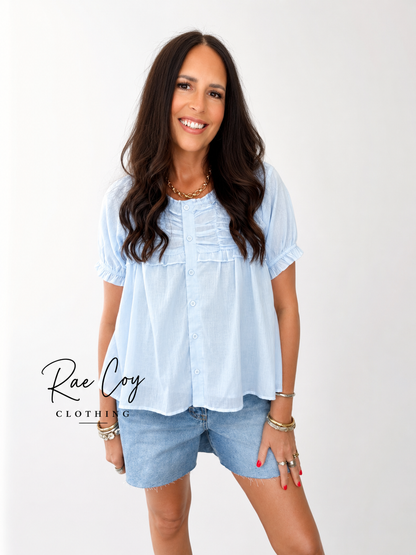 Blue Skies Babydoll blouse
