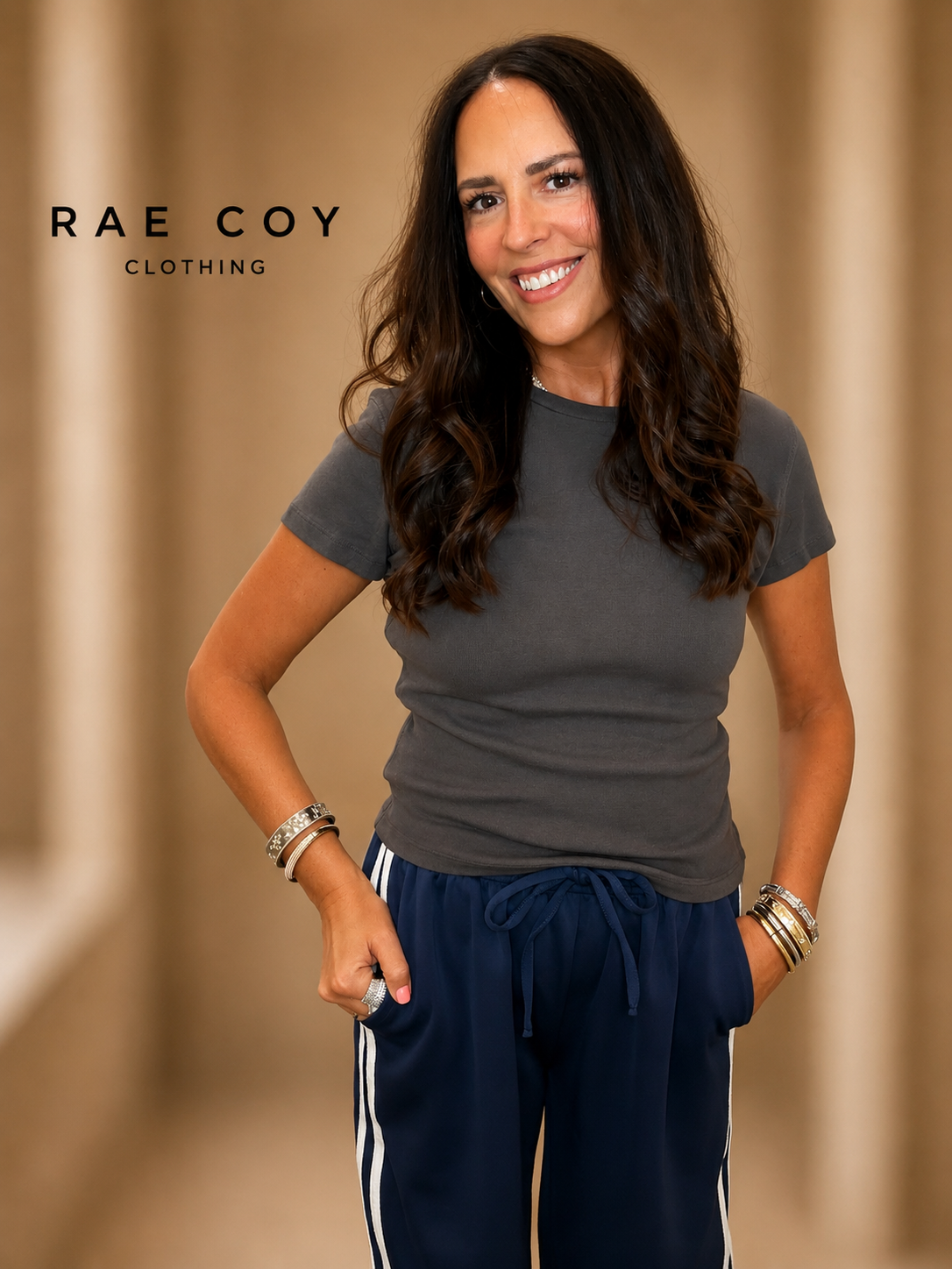 Smells Like Tee Spirit Baby Tee - Charcoal