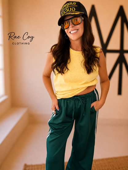Green 90s Track Day Pants