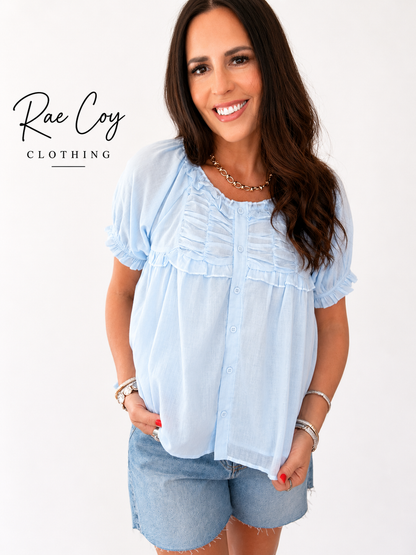 Blue Skies Babydoll blouse
