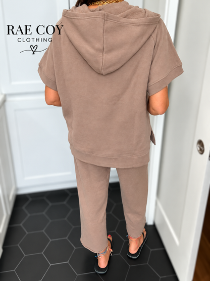 Taupe Matching Top and Pants Set