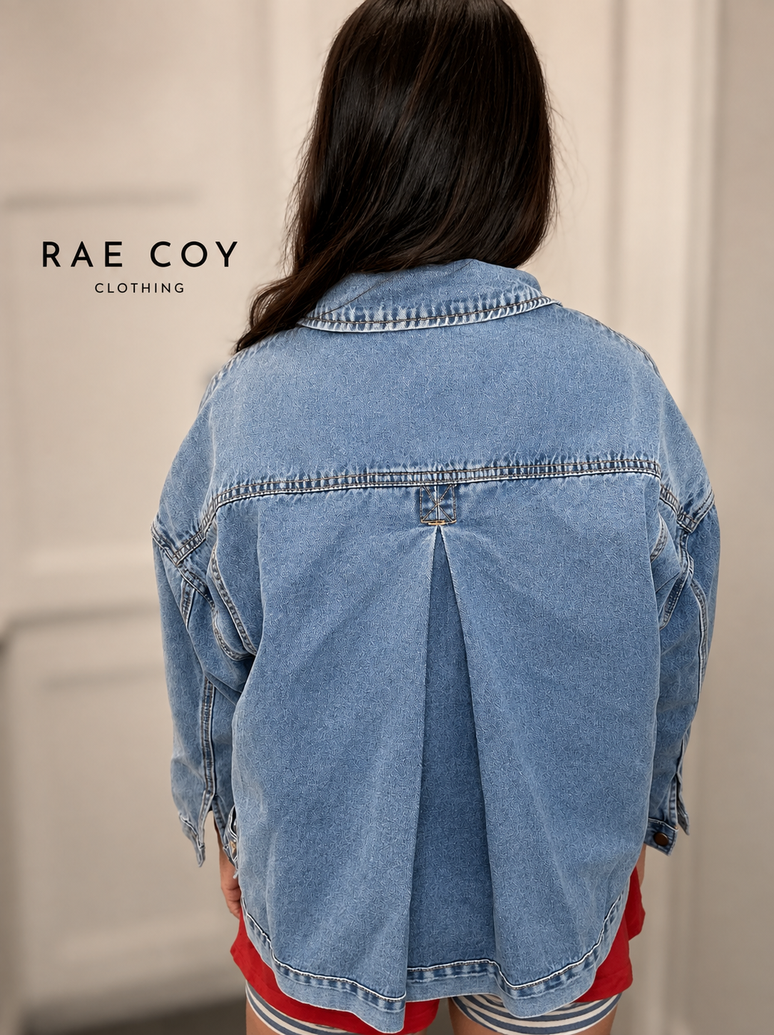 Boxy Opal 100% Cotton Denim Jacket
