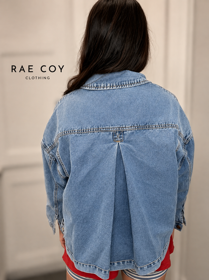 Boxy Opal 100% Cotton Denim Jacket