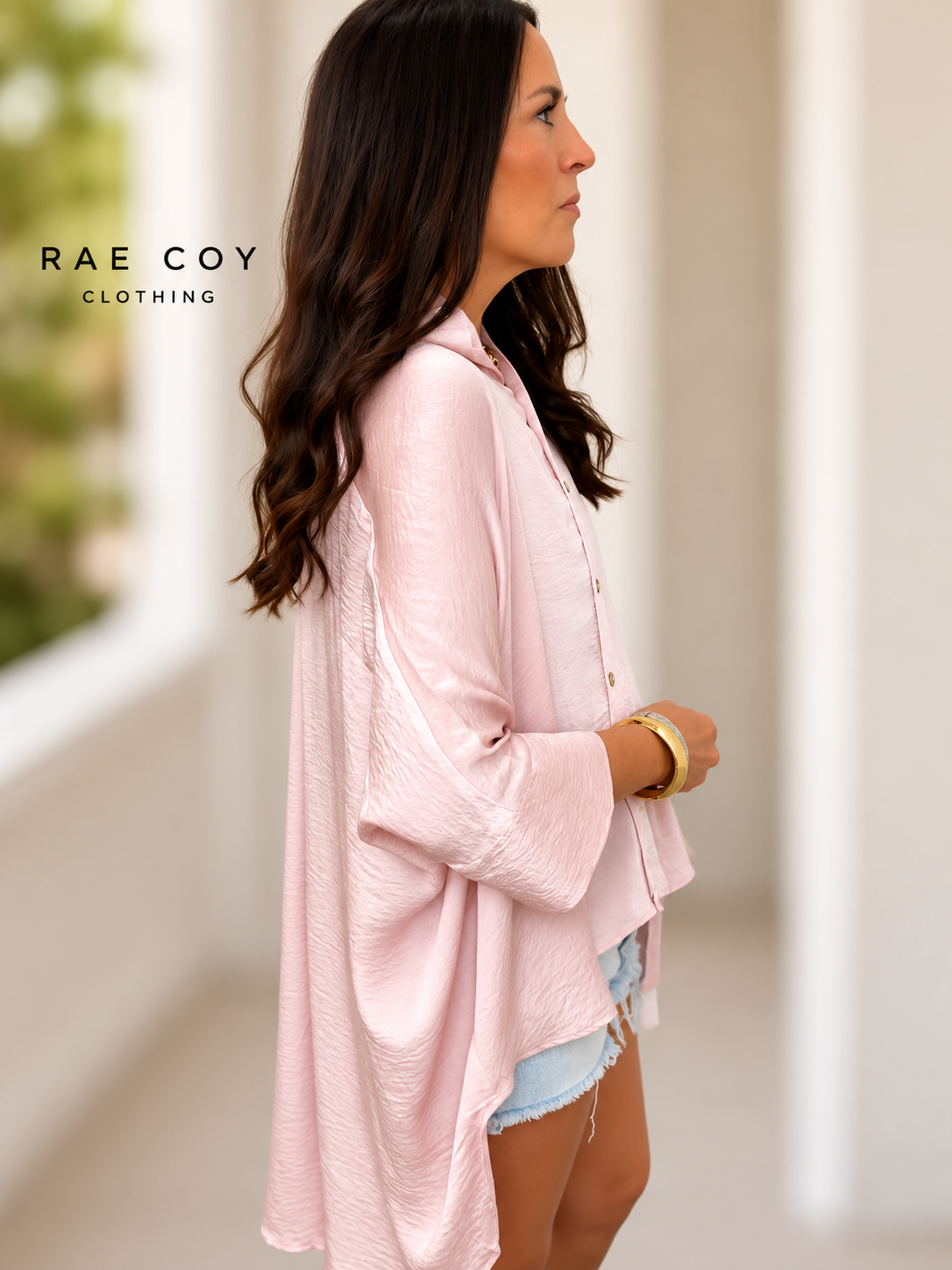 Blush Breeze Oversized Blouse