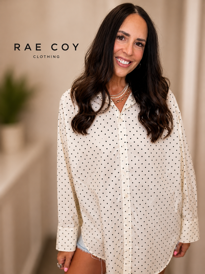 Polka Dot Button Down