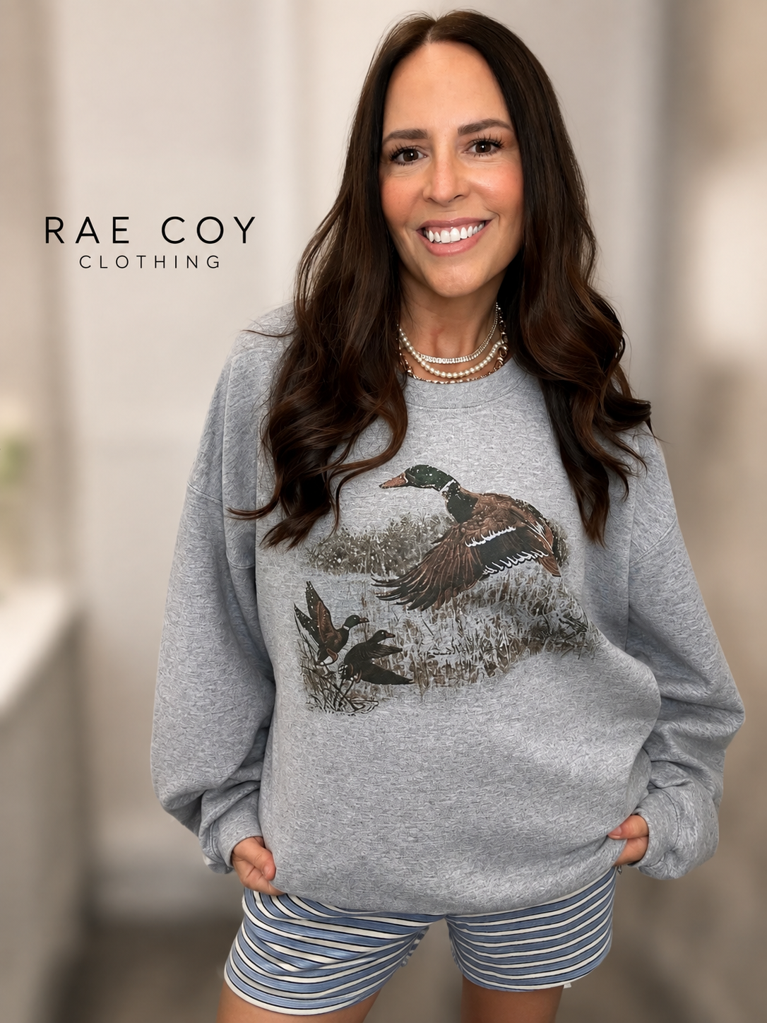 Heather Gray Mallard Sweatshirt