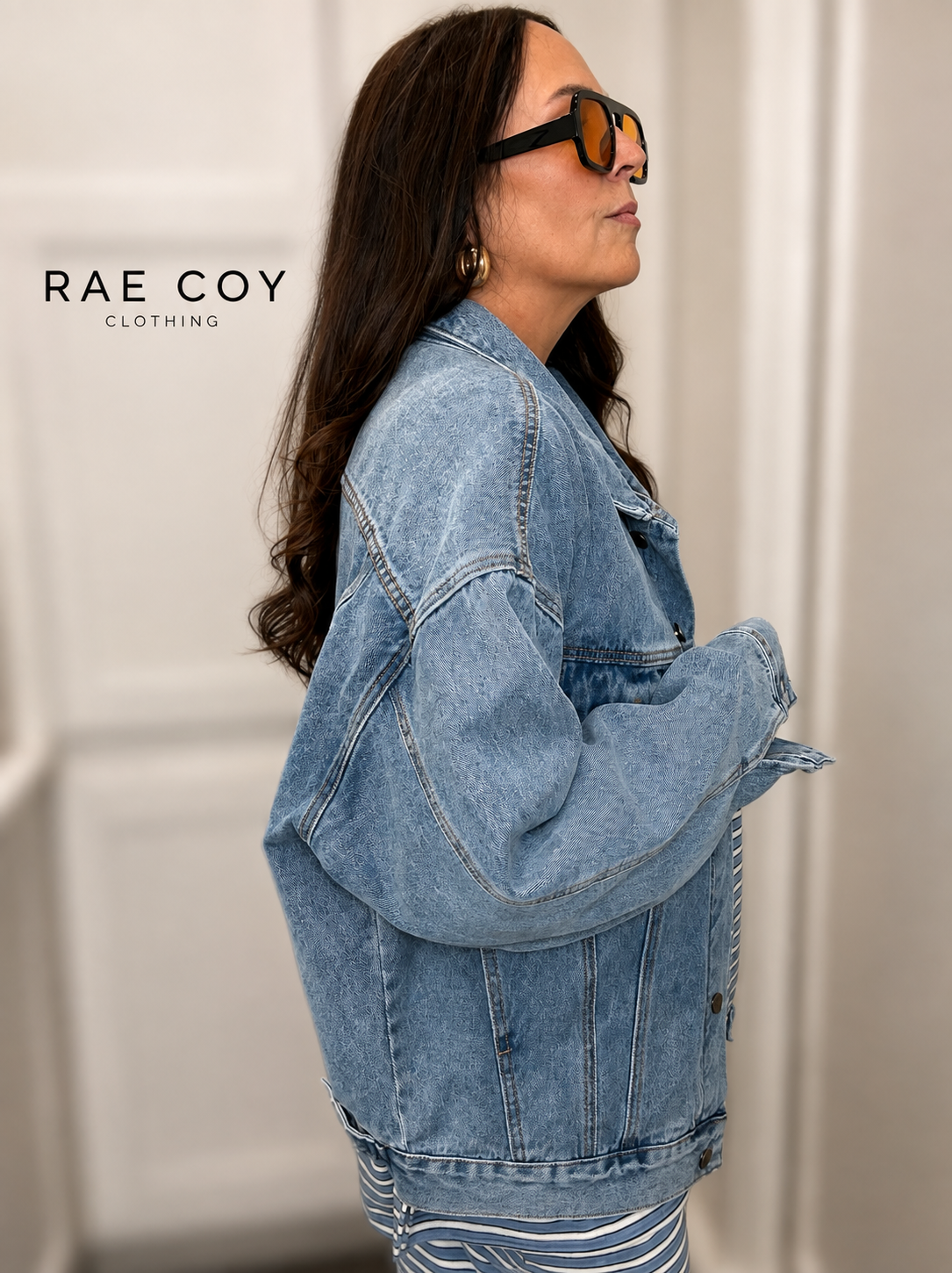 Oversized 100% Cotton Denim Jacket