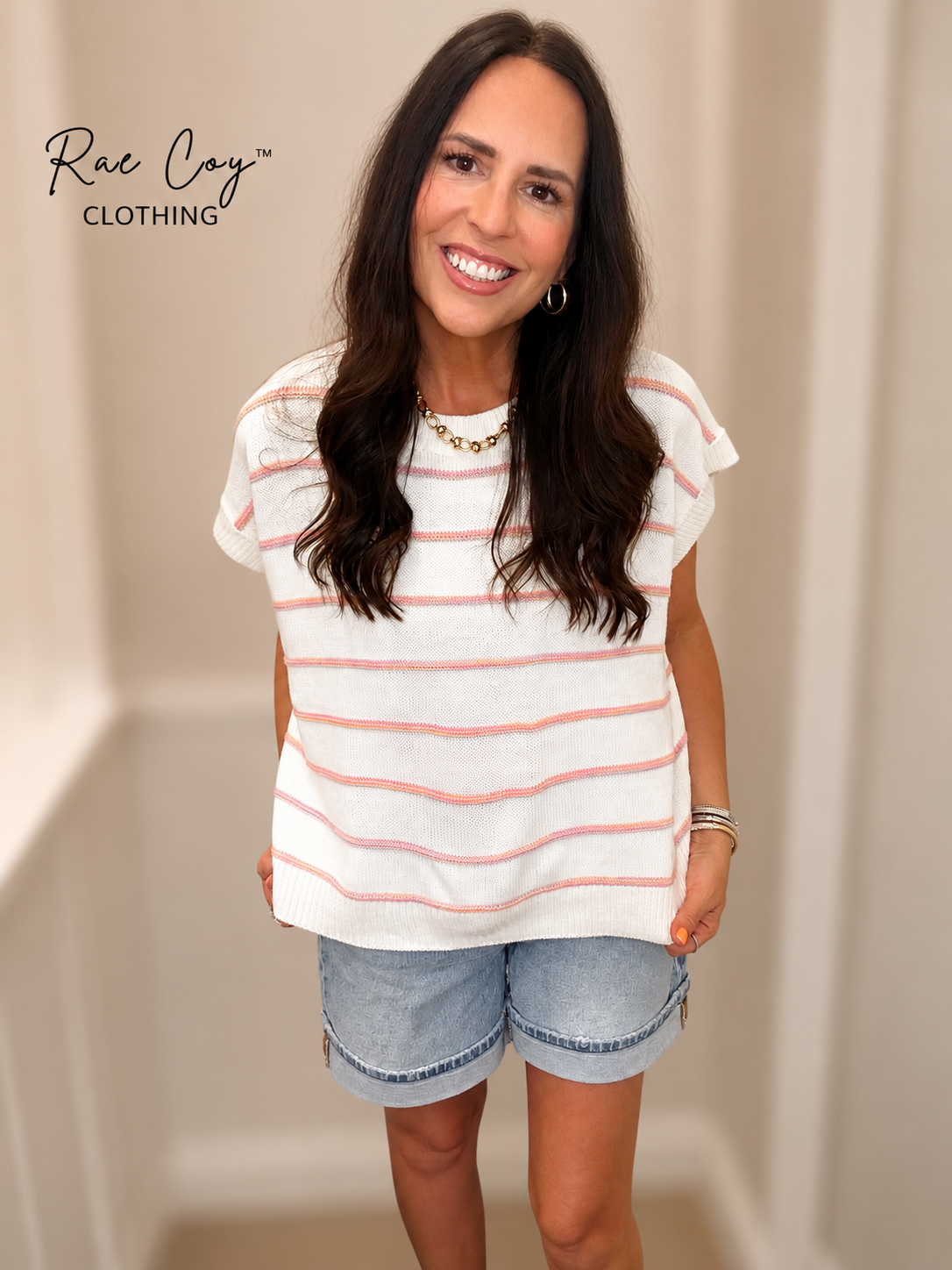Strawberry Cream Stripe Top