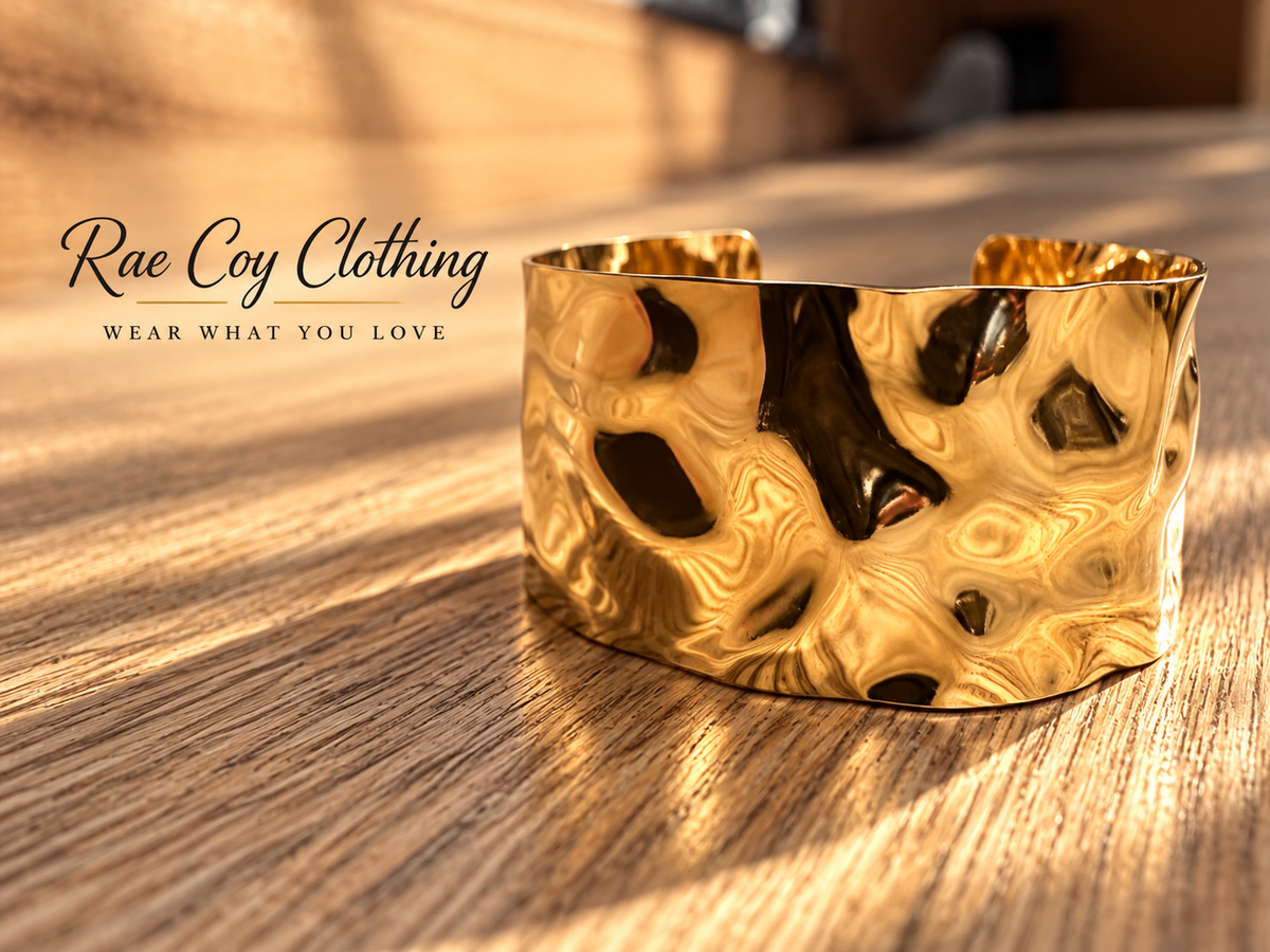Stainless Steel Gold Cuff Bracelet Final Sale