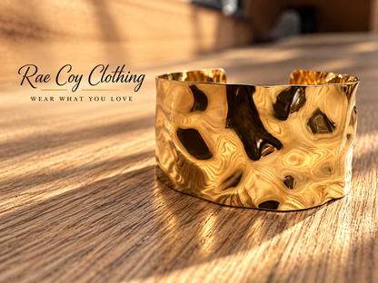 Stainless Steel Gold Cuff Bracelet Final Sale