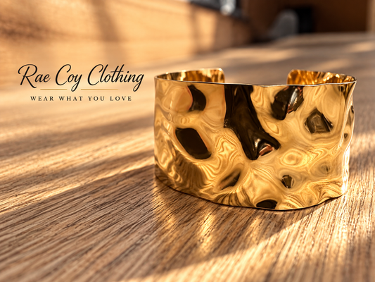 Stainless Steel Gold Cuff Bracelet Final Sale