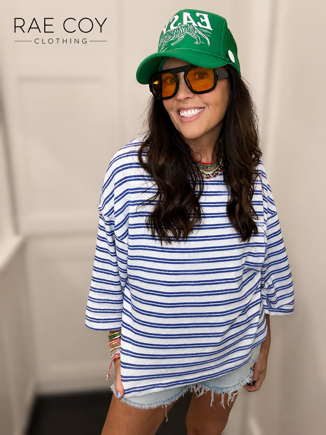 Coastal Blue Stripe Top