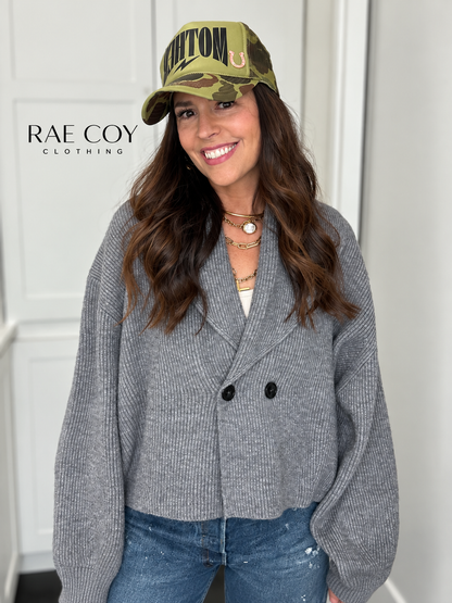 Grey Shawl Cardigan