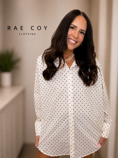 Polka Dot Button Down