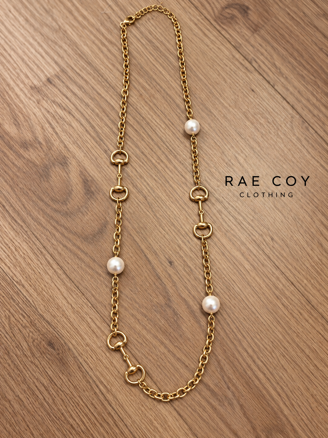 32” Snafflebit and Pearl Long Necklace - Final Sale