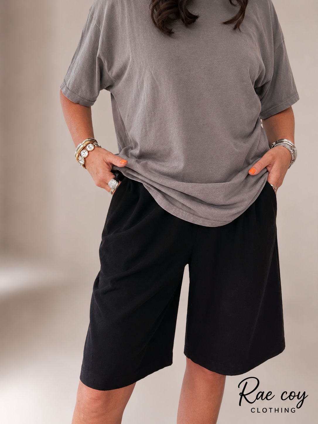 Midnight Cotton Baggy Jorts