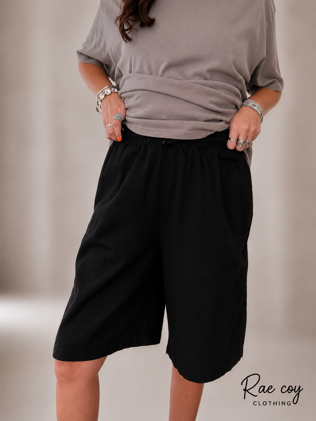Midnight Cotton Baggy Jorts