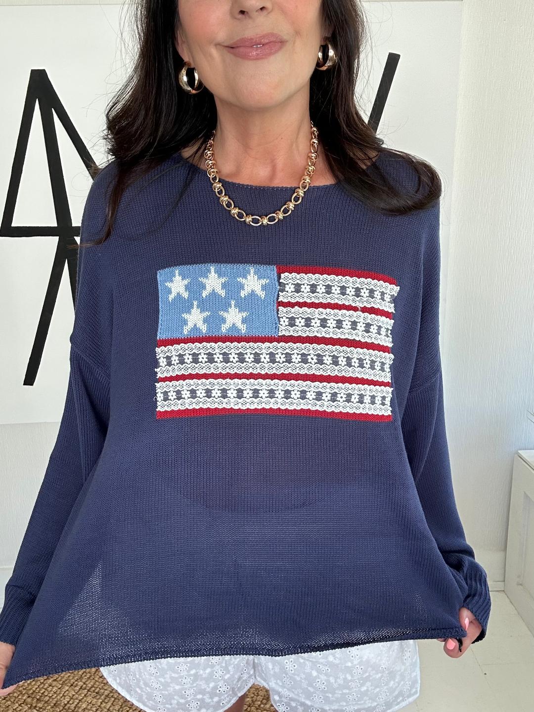 USA Flag Lightweight Sweater