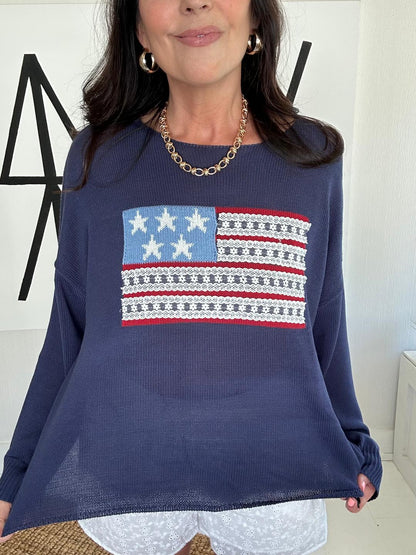 USA Flag Lightweight Sweater