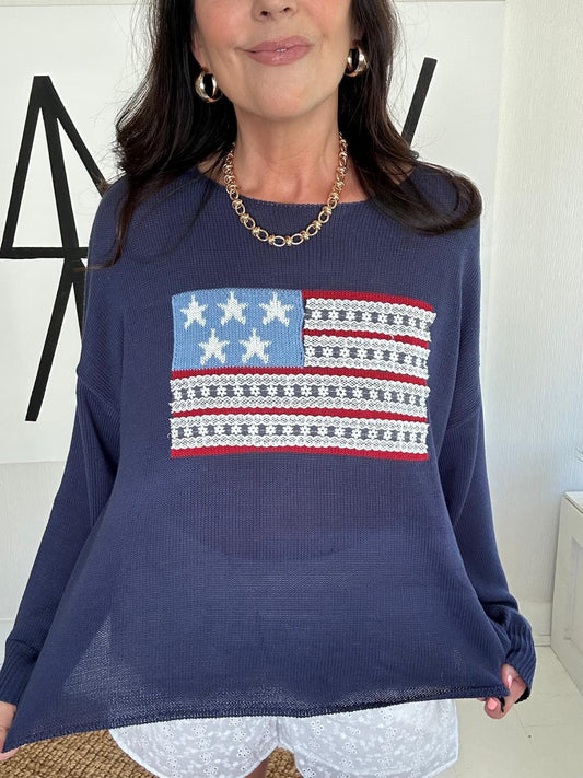 USA Flag Lightweight Sweater