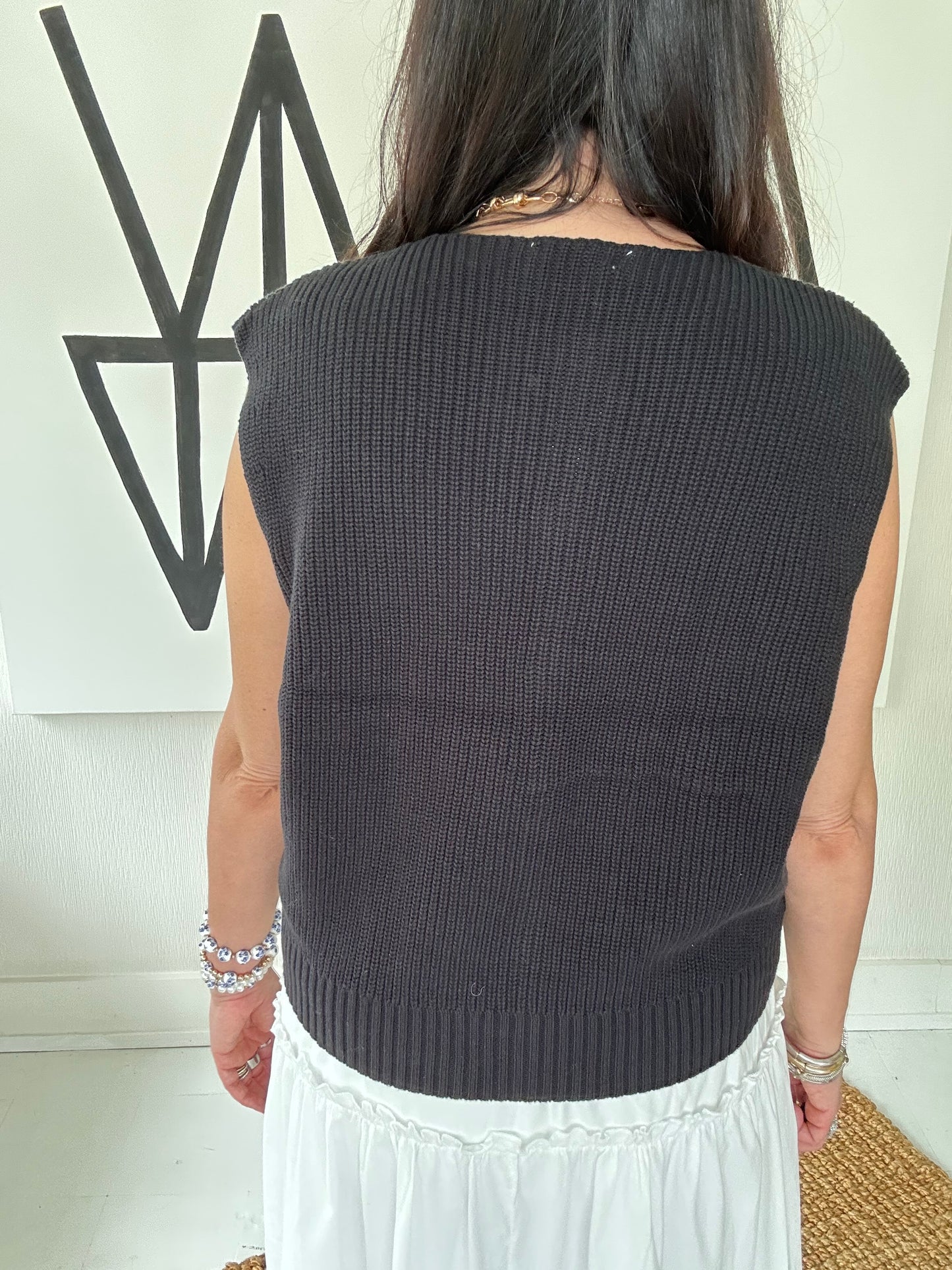 Black Sweater Vest final sale